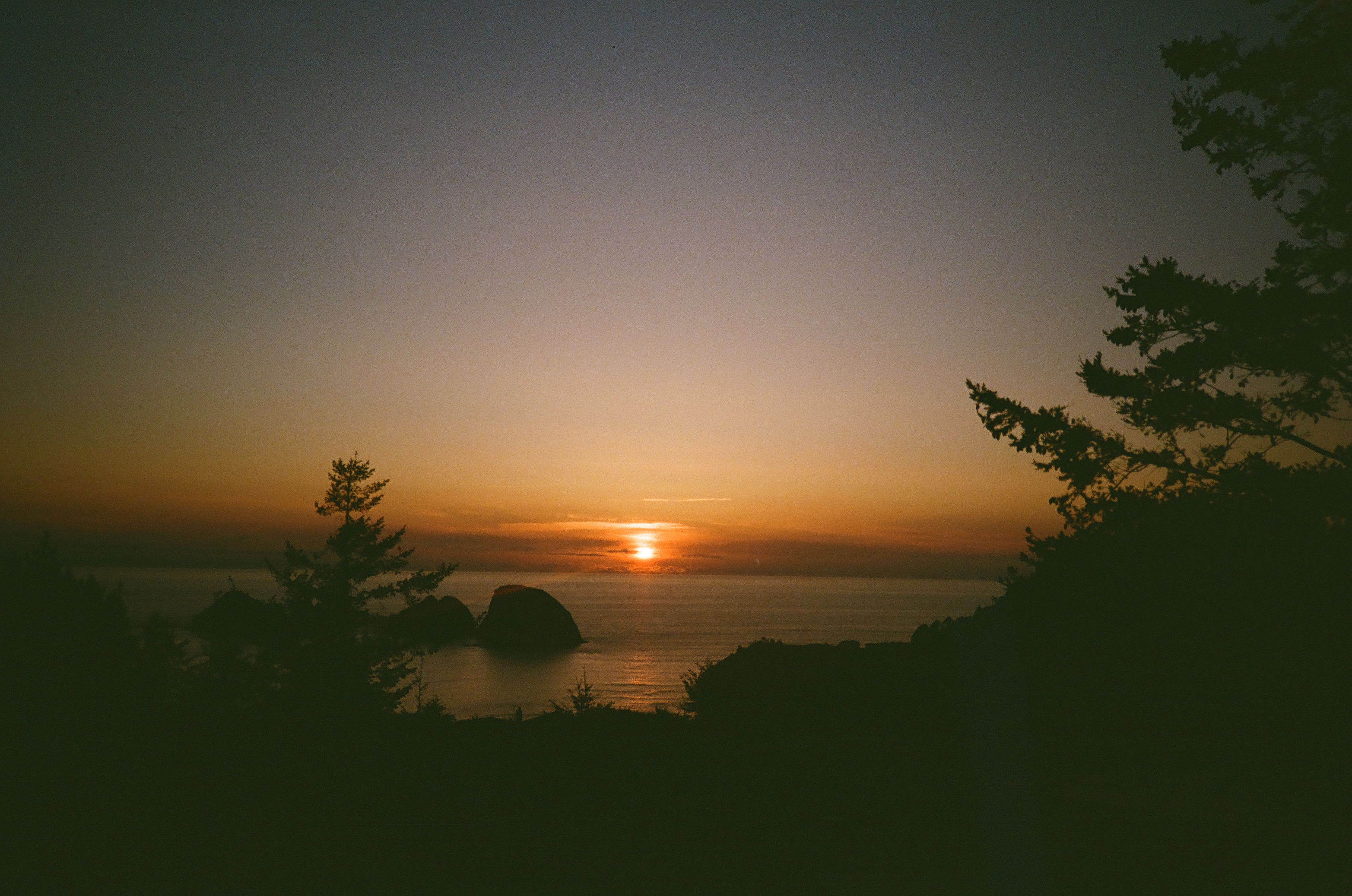 Sunset over coast