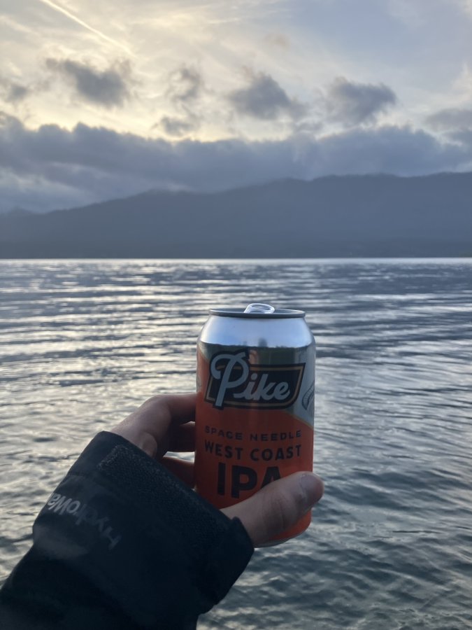 A beer on the dock